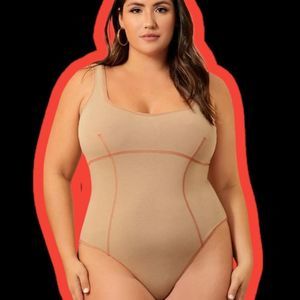 SHEIN | Plus Contrast Stitch Bodysuit